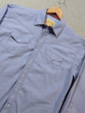 Cowboy Collection Western Shirt Men's XXL Purple Blue